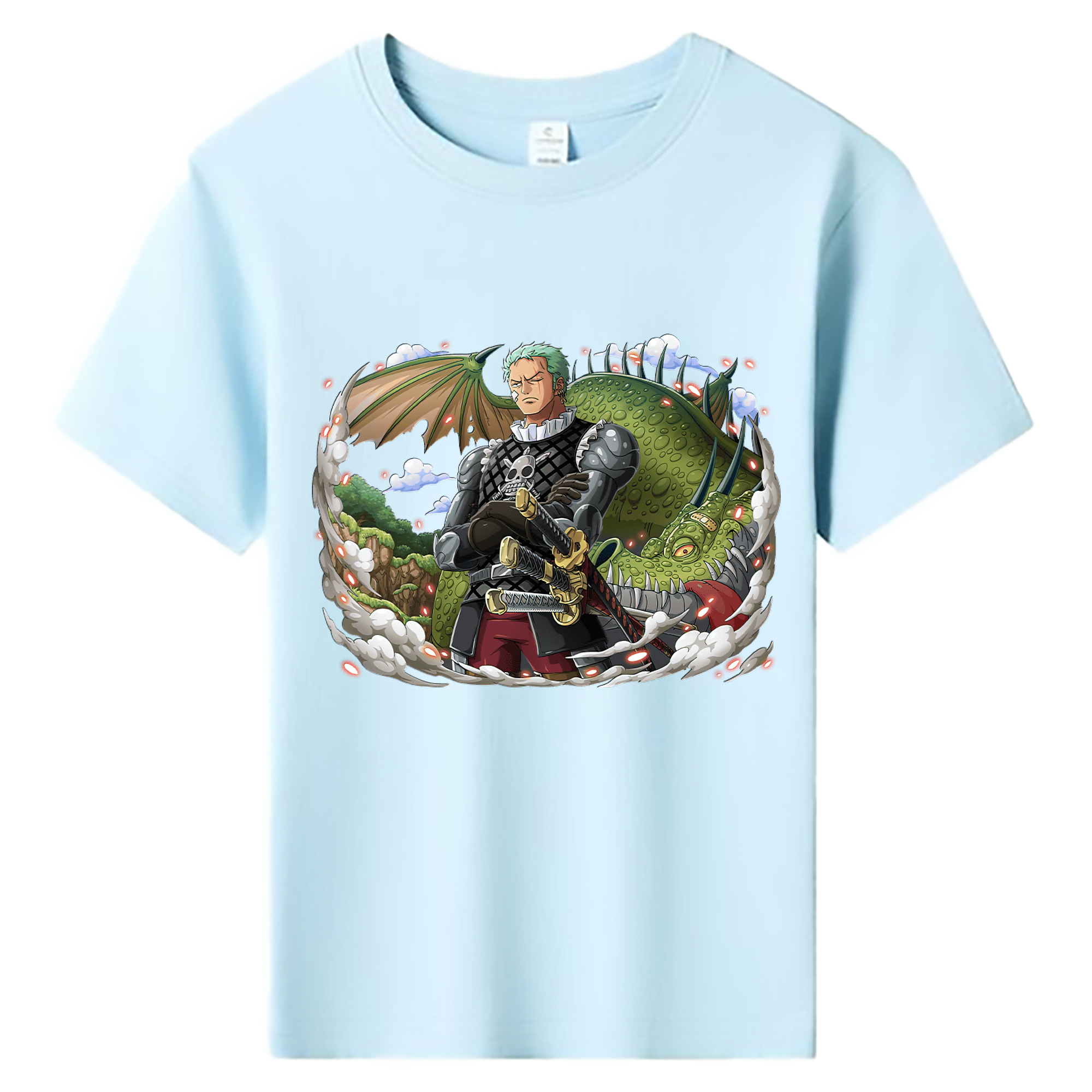 ワンピース ロロノア・ゾロ ONE PIECE Roronoa Zoro 綿100％キッズTシャツ（フロントプリント）